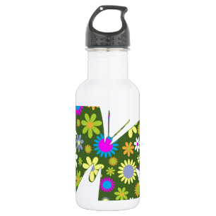 Beautiful Aziza Butterfly Wing Whimsy Blossoms 532 Ml Water Bottle