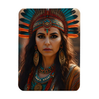 Beautiful Aztec woman Magnet