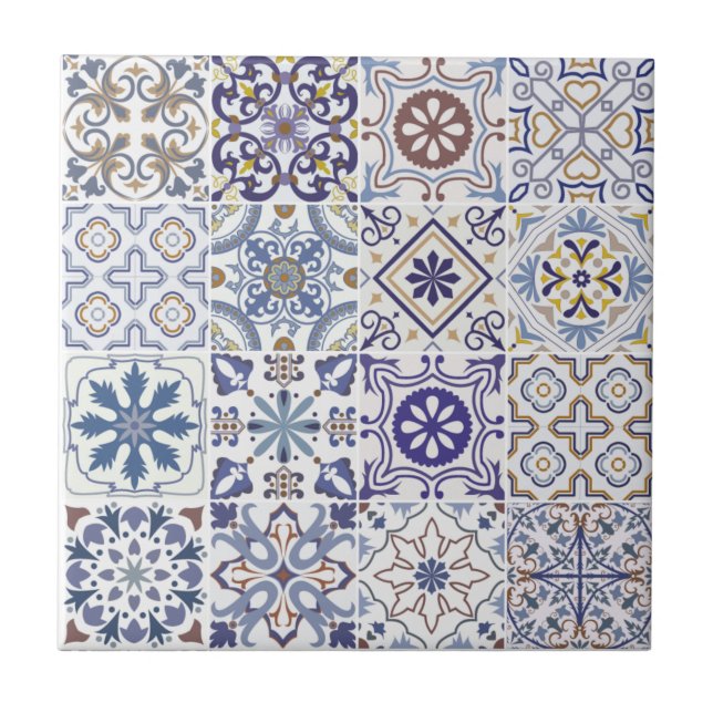 Beautiful Azulejo Ceramic Tile (Front)