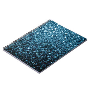 Beautiful Baby blue glitter sparkles Spiral Notebook