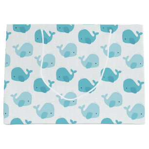 Beautiful Baby Blue Whales Large Gift Bag