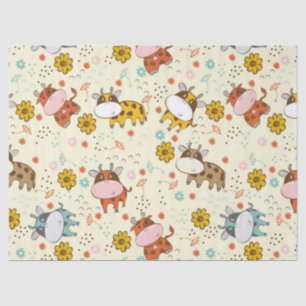 Beautiful Baby Cow Pattern Tissue Paper