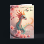 Beautiful Baby Dragon Granddaughter 7th Birthday Card<br><div class="desc">Beautiful Baby Dragon Granddaughter 7th Birthday Cherry Blossom Birthday Card. Celebrate your granddaughter’s 7th birthday with a stunning, customisable birthday card featuring a charming baby dragon surrounded by delicate cherry blossoms. This beautiful and unique card is designed to make her special day even more magical. The whimsical dragon, combined with...</div>