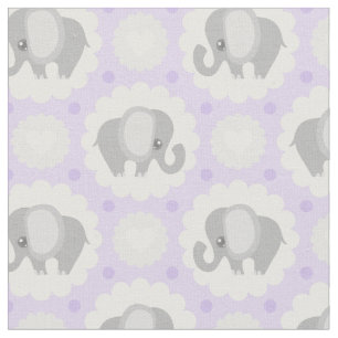 Beautiful Baby Elephant in Lavender Purple Fabric