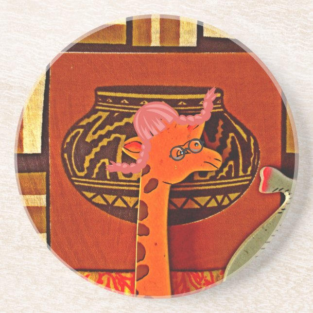 Beautiful baby funny giraffe coaster (Front)