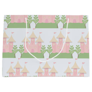 Beautiful Baby Gift or Shower Princess Pattern Large Gift Bag