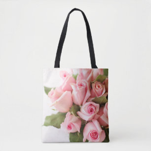 Beautiful Baby Pink Bunch of Roses Tote Bag
