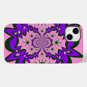 Beautiful Baby Pink Floral Purple Shade Motif Art  Case-Mate iPhone 14 Plus Case