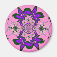 Beautiful Baby Pink Floral Purple Shade Motif Art