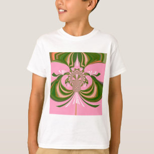 Beautiful baby pink green and white  Kaleidoscope  T-Shirt