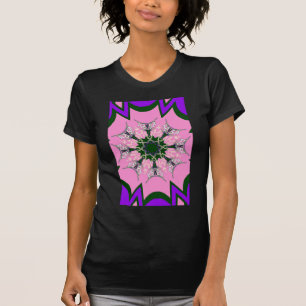 Beautiful baby pink purple shade motif monogram de T-Shirt