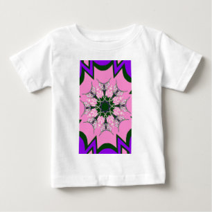 Beautiful baby pink purple shade motif monogram de T-Shirt