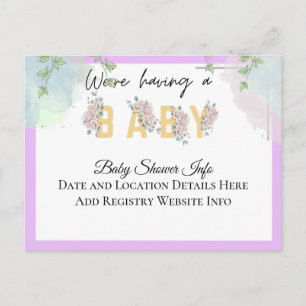 Beautiful Baby Pregnancy Announcements Postcard