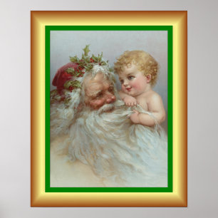 Beautiful Baby’s First Christmas, Santa Claus ~ Poster