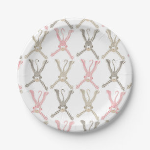Beautiful Baby Sock Monkey Paper Plate
