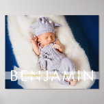 Beautiful Baby Stats with Name Photo Foil Prints<br><div class="desc">Celebrate the arrival of your precious little one with our Beautiful Baby Stats with Name Photo Foil Print, available exclusively on Zazzle! This stunning poster features a personalised design with your baby's name, birth date, weight, and height, beautifully displayed alongside a favourite photo. The gold foil accents add an extra...</div>