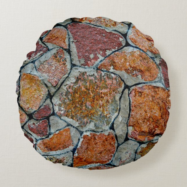beautiful background texture with stoneabstract, a round cushion (Front)