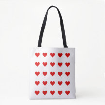 Beautiful bag with hearts and love