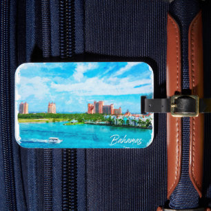 Beautiful Bahamas Caribbean Vacation Scenery Luggage Tag