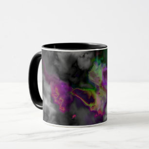 Beautiful Balck Purple Green Design Mug