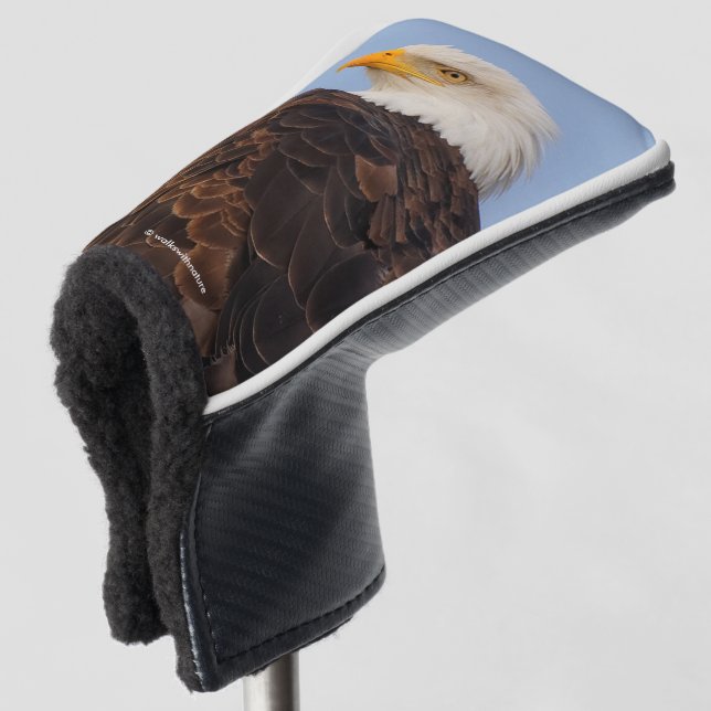 Beautiful Bald Eagle in a Tree Golf Head Cover (3/4 Front)