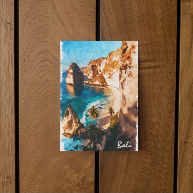 Beautiful Bali Indonesia Vintage Travel Postcard (tropical bali indonesia asia postcard)