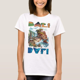 Beautiful Bali Women White T-Shirt