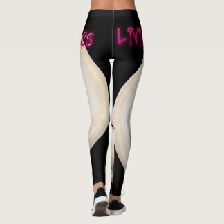 Beautiful Ball Python Snake Wrap Leggings Black
