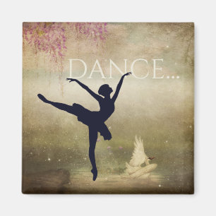 Beautiful Ballerina and Swan Dance Magnet