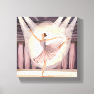 Beautiful Ballerina   Ballet Arts Dance Watercolor Canvas Print