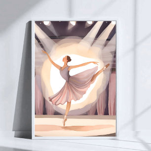 Beautiful Ballerina   Ballet Arts Dance Watercolor Poster