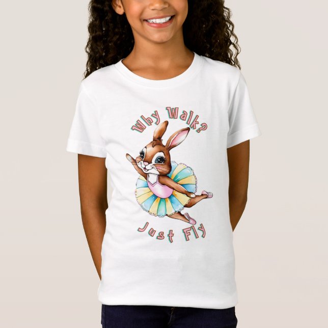 Beautiful Ballerina Bunny T-Shirt (Front)