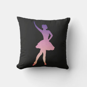 Beautiful ballerina girl dancing cushion