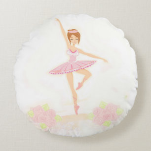 Beautiful ballerina Round Cushions