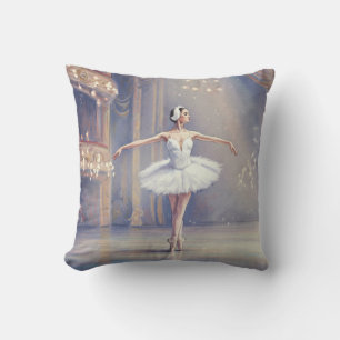 Beautiful Ballerina Swan Lake Ballet Pillow