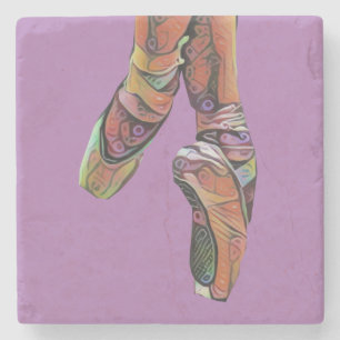 Beautiful Ballet Pointe Shoes Marble Coaster