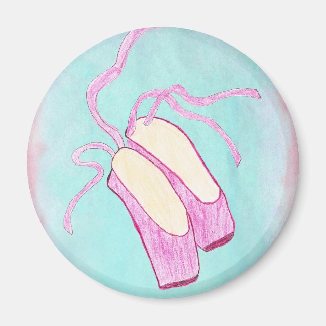 Beautiful Ballet Shoes Magnet (Front)