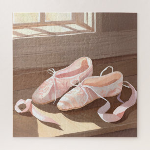 Beautiful Ballet Slippers   Pretty Pink Jigsaw Puzzle