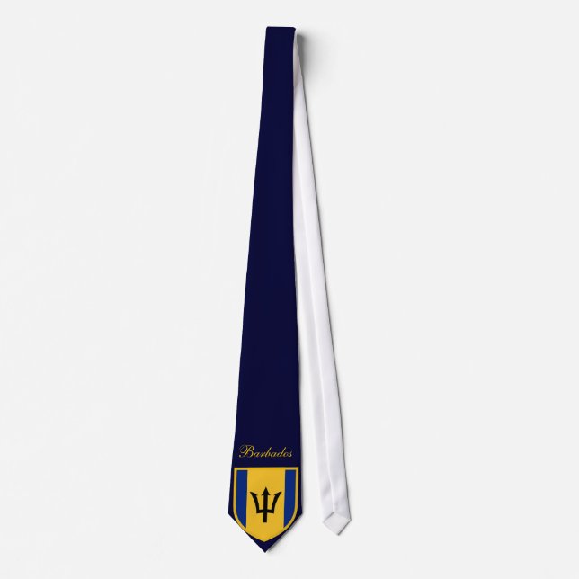 Beautiful Barbados Flag Tie (Front)