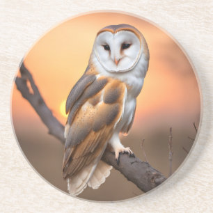 Beautiful Barn Owl Coaster