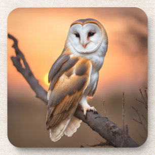 Beautiful Barn Owl Coaster
