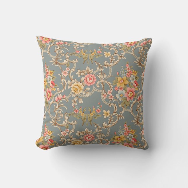 Beautiful Baroque Ornament style border design han Cushion (Front)