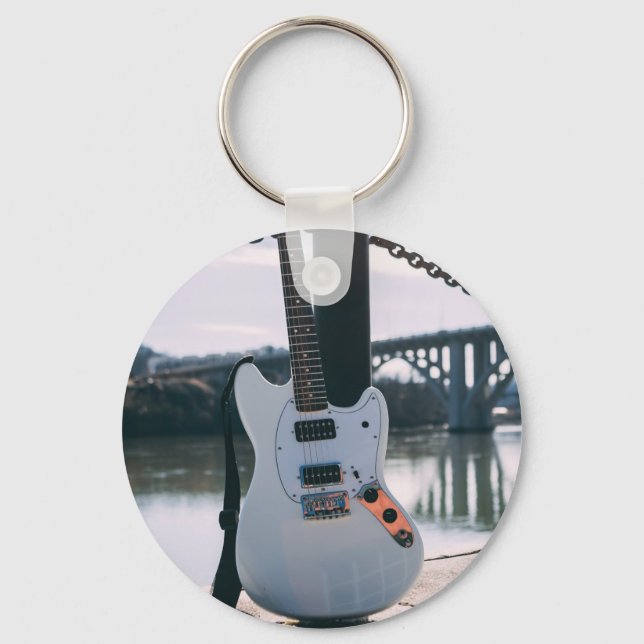 Beautiful Bass Guitar Key Ring (Front)