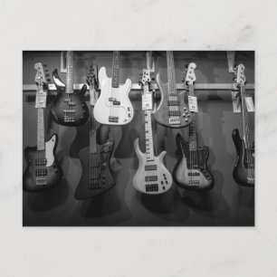 Beautiful Bass Guitar Postcard