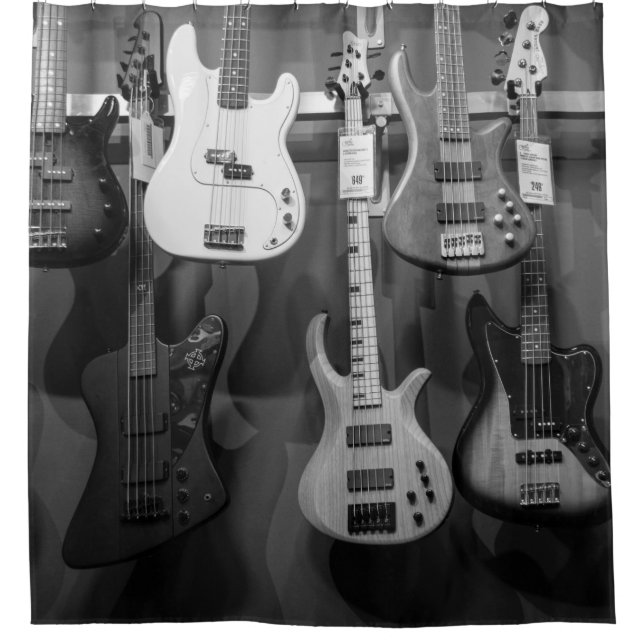 Beautiful Bass Guitar Shower Curtain (Front)