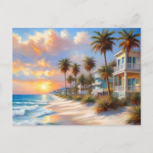 Beautiful Beach Art Postcard