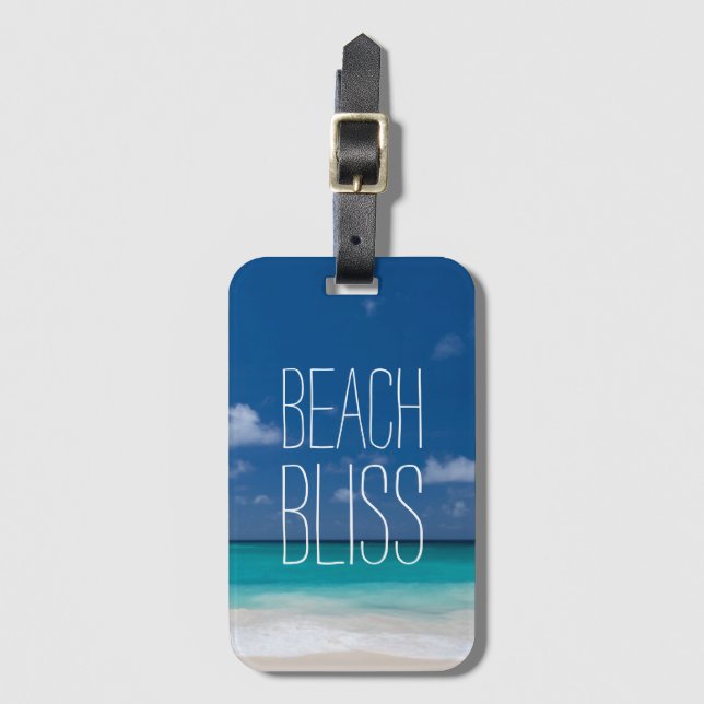Beautiful Beach Bliss Luggage Tag (Front Vertical)