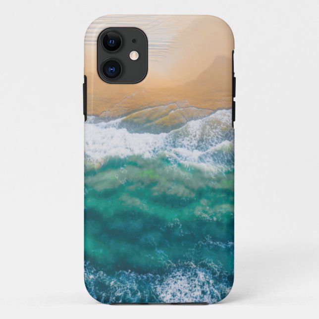  Beautiful beach crystal blue sea Case-Mate iPhone Case (Back)