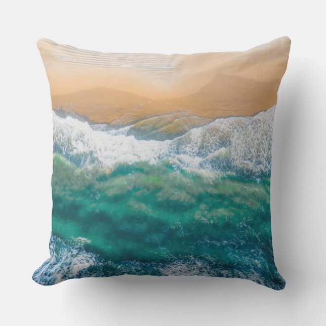  Beautiful beach crystal blue sea Cushion (Front)