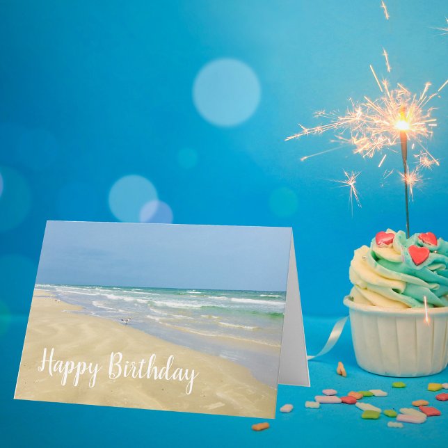 Beautiful Beach Happy Birthday Card (Creator Uploaded)